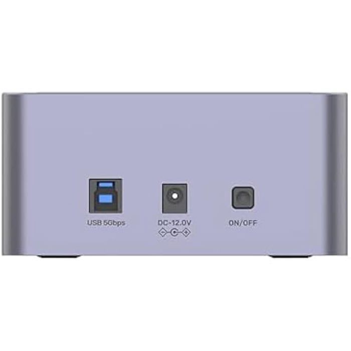 Station D'accueil USB 3.0 - UNITEK - Double Baie HDD/SSD - Clonage Hors Ligne - Aluminium - UASP