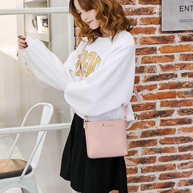 Guangzhou Women's Bag New Fashion Women's Bag Shoulder Messenger Bag Solid Color Small Bag One Piece Hair