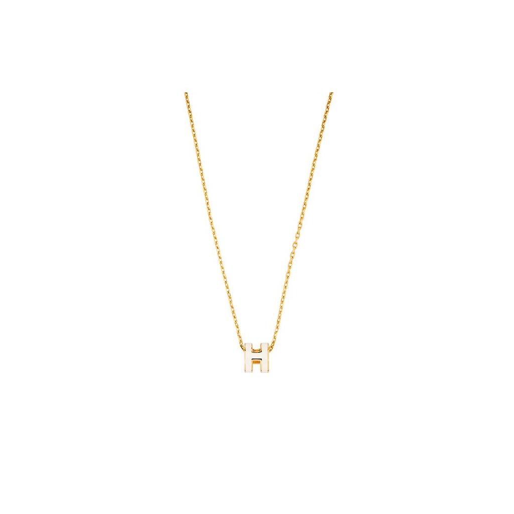 Hermes Mini Pop H Letter Logo Necklace Women necklace Gold H147992F-49