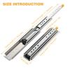 1 Pair 44 Inch Tool Box Runner with Lock Full Extension Ball Bearing Sliding Rails Side Mount for RV Cabinets Tool Box & Storage