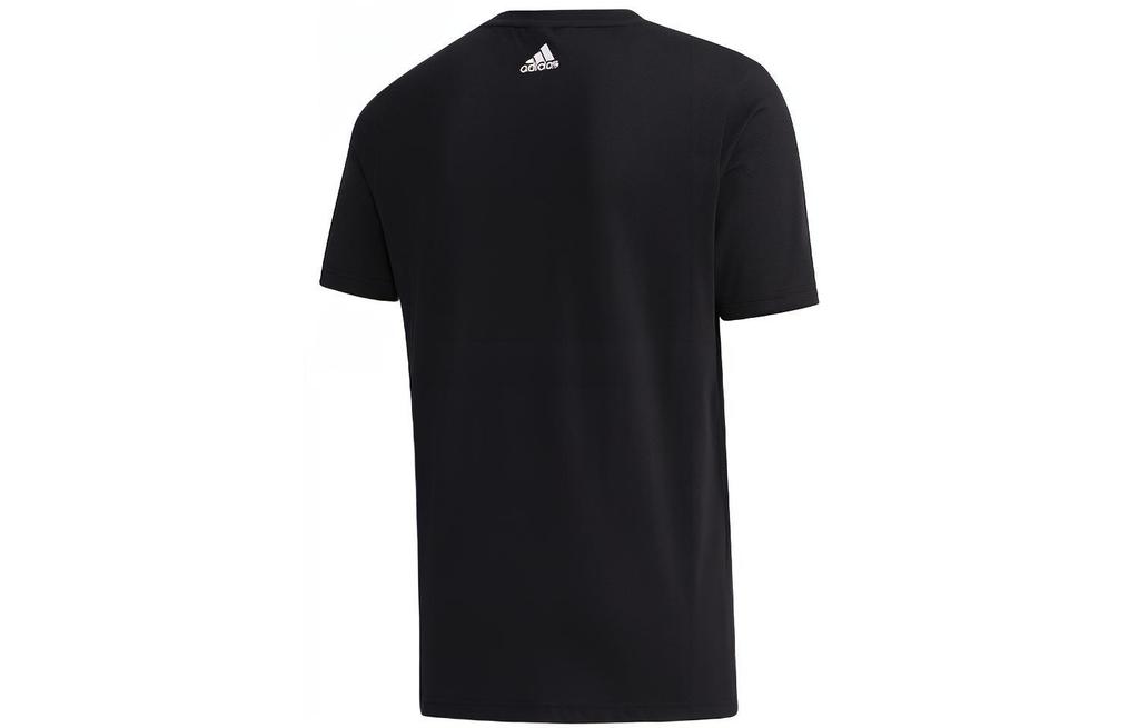 Adidas T Shirts Men's Black Crew Neck Moderate Straight Fit GH4419