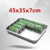 304 Stainless Steel Plate Tray Rectangular Square Oven Tray Baking Pot Dish Deep Japanese Barbecue Bbq Cafeteria Storage Trays