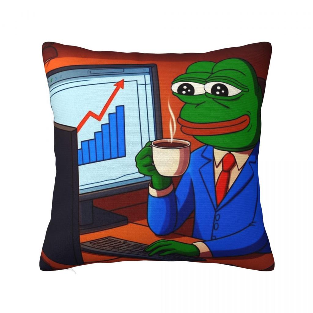Fancy Pepes Frog Pillow Cover Polyester Pillow Case Cushion Cover Kawaii Design Pillowcases For Living Room Chair