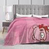 Super Warm BlanketsGirls Boys Camping Gloomy Bear Throw Blanket  Flannel Bedspread For Home Decor Funny Sofa Bed Cover