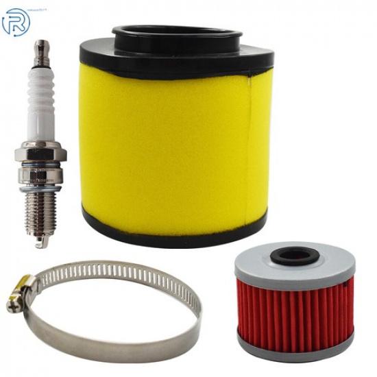 For 1988-2000 Honda FourTrax 300 TRX300 2× Air Oil Filter Spark Plug Tune Up Kit