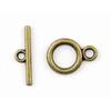Toggle Buttonhole Clasp 13 Mm Brass 5 Pieces