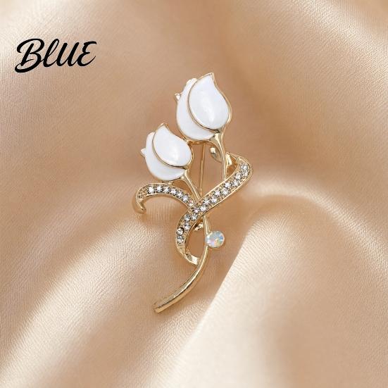 Lightweight Brooch Pin Pin 3D Tulip Bud Shape Lapel