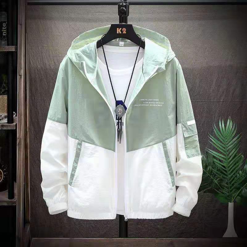 Herren Sommer Frühling Herbst Übergröße Kapuzen Sonnencreme Mantel Windjacke Outdoor Schnelltrocknend Dünne Jacke