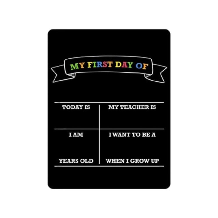 First and Last Day of Chalkboard Board Reversible Message Board Double-Sided Blackboard For Preschool Kindergarten
