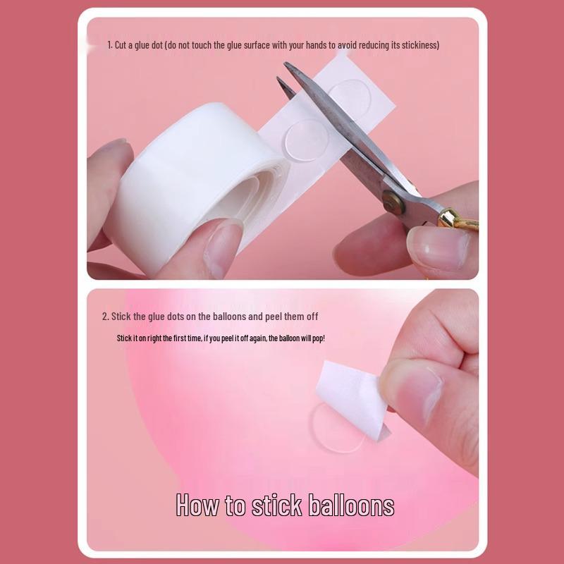 Transparent Double-Sided Balloon Glue Dots – Wall-Friendly Traceless Wedding Decoration Stickers