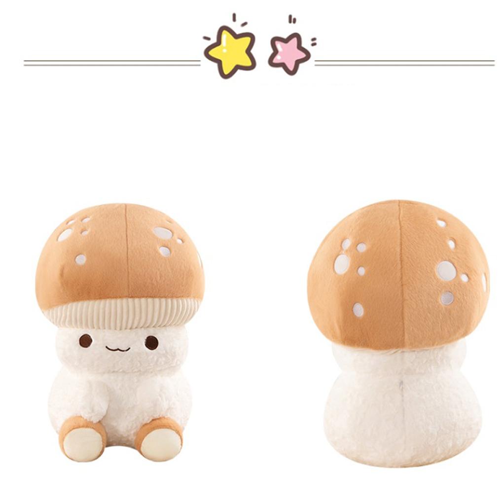 Compact Giant Mushroom Plushie Soft Fabric For Unique Entertainment Venue Compact And Adorable Mushroom Pillows