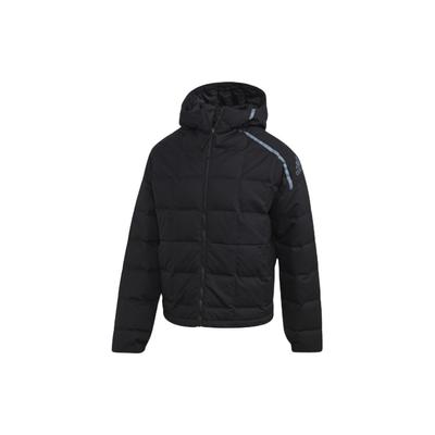 Solid Color High Collar Long Sleeve Down Jacket Men Outerwear Black FR6633