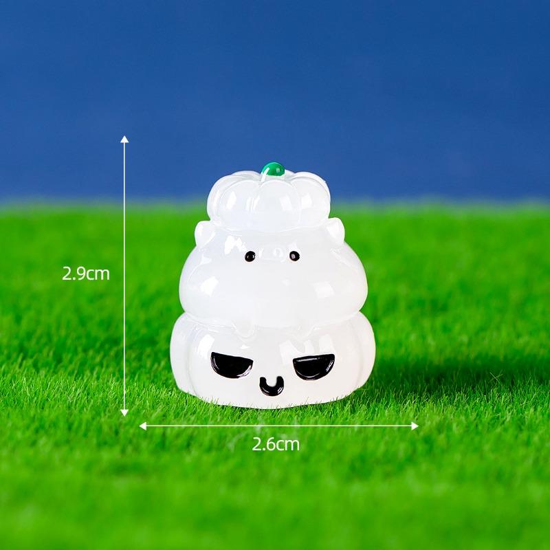 Micro-landscape Luminous Halloween Cute Ghost Devil Pumpkin Decorative Accessories Resin Small Ornaments