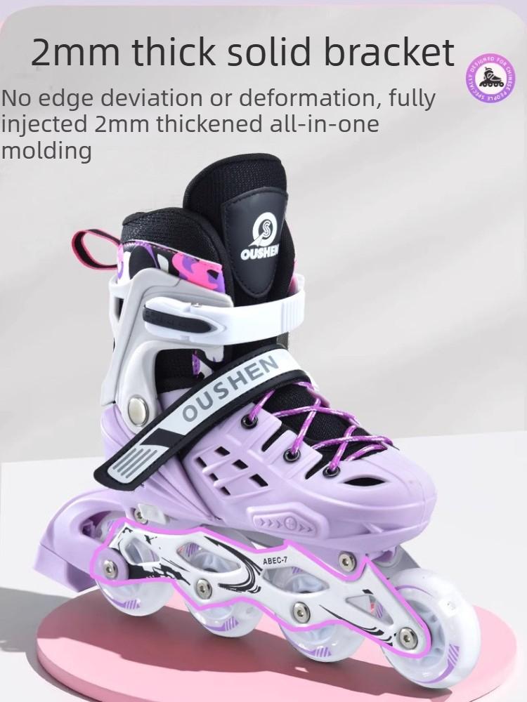 Adjustable Size Hard Shell Ice Skates for Adults and Women, Roller Skates for Boys and Students, Beginner Set for Ice Skating and Roller Skating