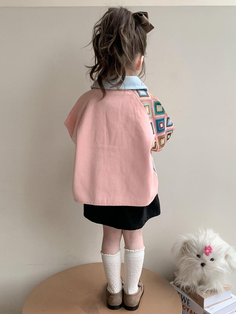 Mädchen Colorblock Jeansjacke - Trendige Frühling & Herbst Oberbekleidung für Kinder 2025