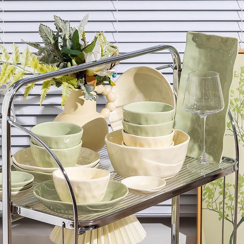 Ensemble de vaisselle européenne en céramique KANGMO 18 pièces