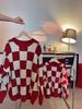 In Stock: Family Checkered Sweater Set - Autumn/Winter, Thick & Warm for 3-4 People