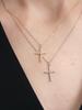 Lunne 14K Diamond Noble Cross Pendant (14K Gold) #Lcp02