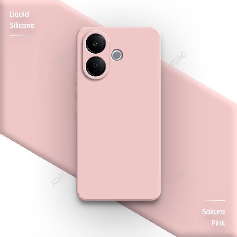 Basic Phone Case for VIVO V60 Lite 4G 5G V60Lite Liquid Silicone Soft Camera Protection Fashion High Qualtiy Original Back Cover