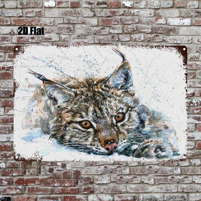 Retro Metal Sign Cute Pets Wall Decor Tin Plate Art for Living Room Bar Cafe