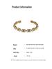 High-End Gold-Plated Zircon Open Bangle: Elegant, Shiny Bracelet Fashion Jewelry