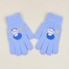 Cartoon men's and women's new children's winter all-finger knitted warm and velvet finger cute boys' gloves