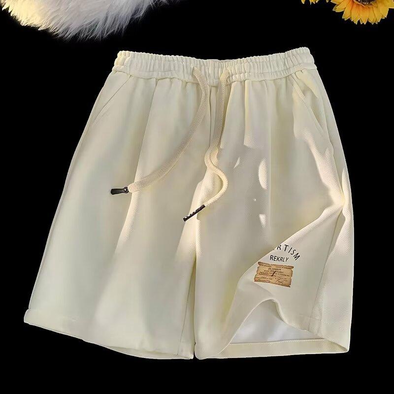 Retro Casual Sweatpants Shorts Men's Summer Loose and Versatile Teen Fashion Sports Five-point Pants