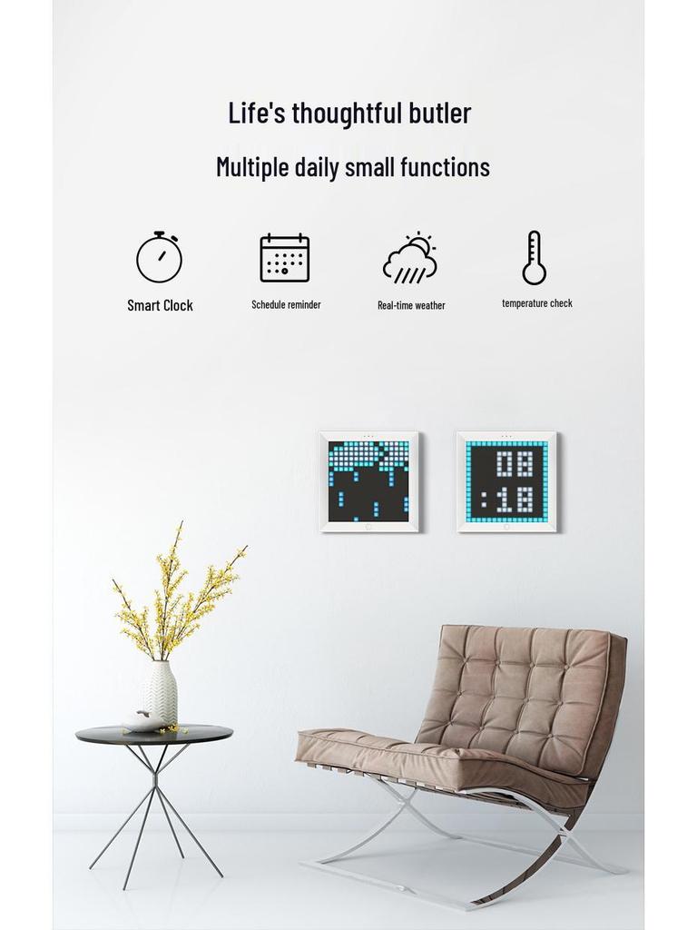 Divoom PIXOO Bluetooth Pixel Light: Game, Sound, and Clock in One - Perfect Birthday Gift!
