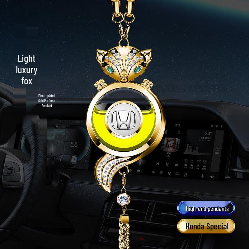 Crystal Rearview Mirror Air Freshener: Long-lasting Fragrance Pendant for Car Interior Decoration