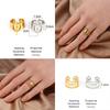 Stainless Women Steel Finger Ring Gold Color Color Wide Rings With Circle Rings Chain Finger Ring Punk Round Geometric Open Finger Rings JewelryPunk