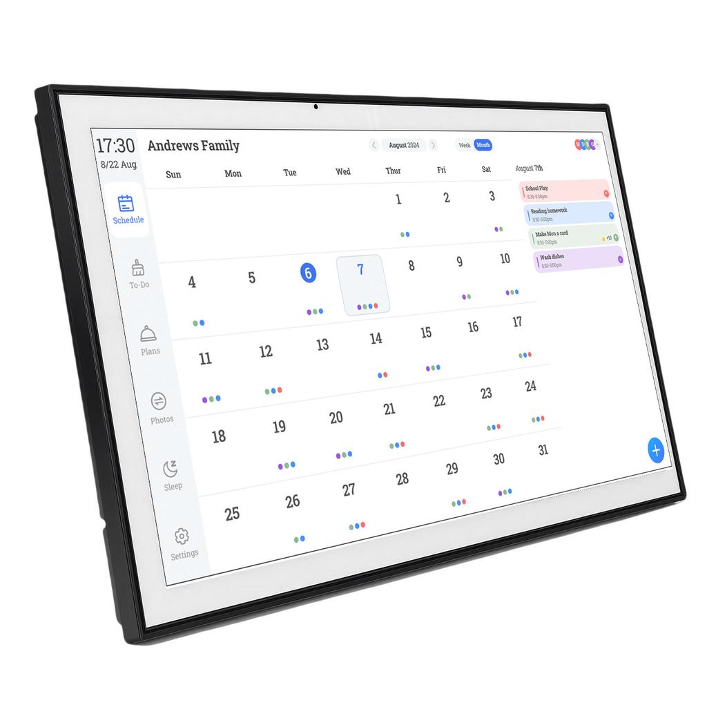 Digital Calendar 21.5in Electronic Chore Chart Smart Weekly Monthly Planner 1920 X 1080P IPS Touchscreen Wall Desk