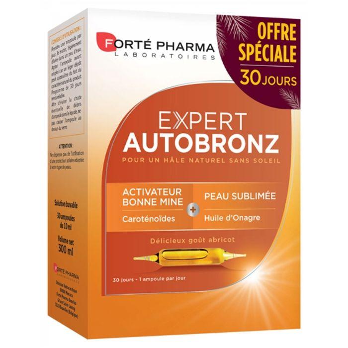 Forté Pharma Expert Autobronz Goût Abricot 20 Ampoules + 10 Offertes