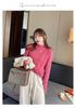 Women's Fleece-Lined Semi-High Neck Faux Mink Base Layer for Autumn/Winter