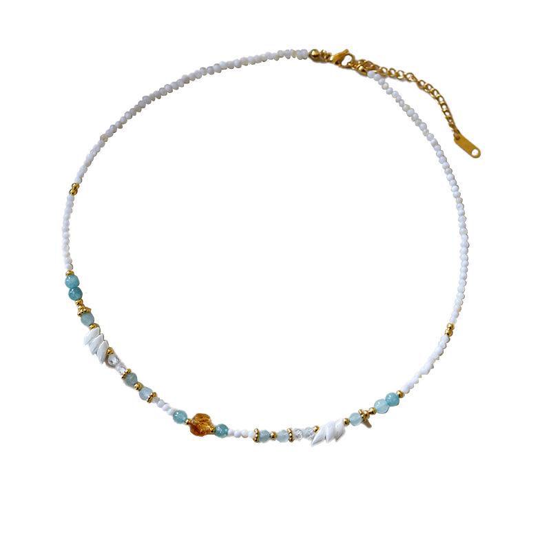 Damen Luxus Muschel Perlenkette: Vielseitige, elegante und schicke Schlüsselbeinkette