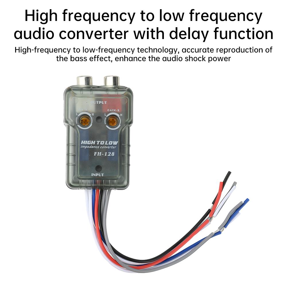 High-performance Car Stereo Speak Hi-Low Converter Module RCA Adapter Quick-Connection for Car Audio Accessories
