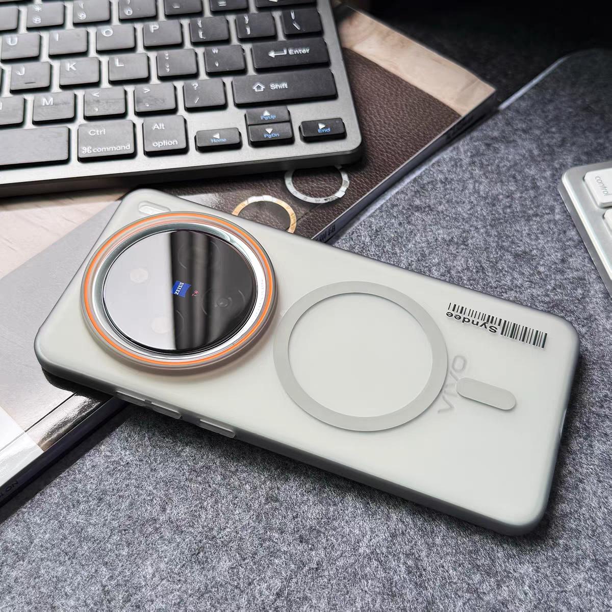 Phone Case Cswo02 Ultra Thin Frosted Barcode For Magsafe Case For Vivo X300 X200 Ultra X100 X90 X80 S Pro Mini Translucent Magnetic Hard Pc Cover