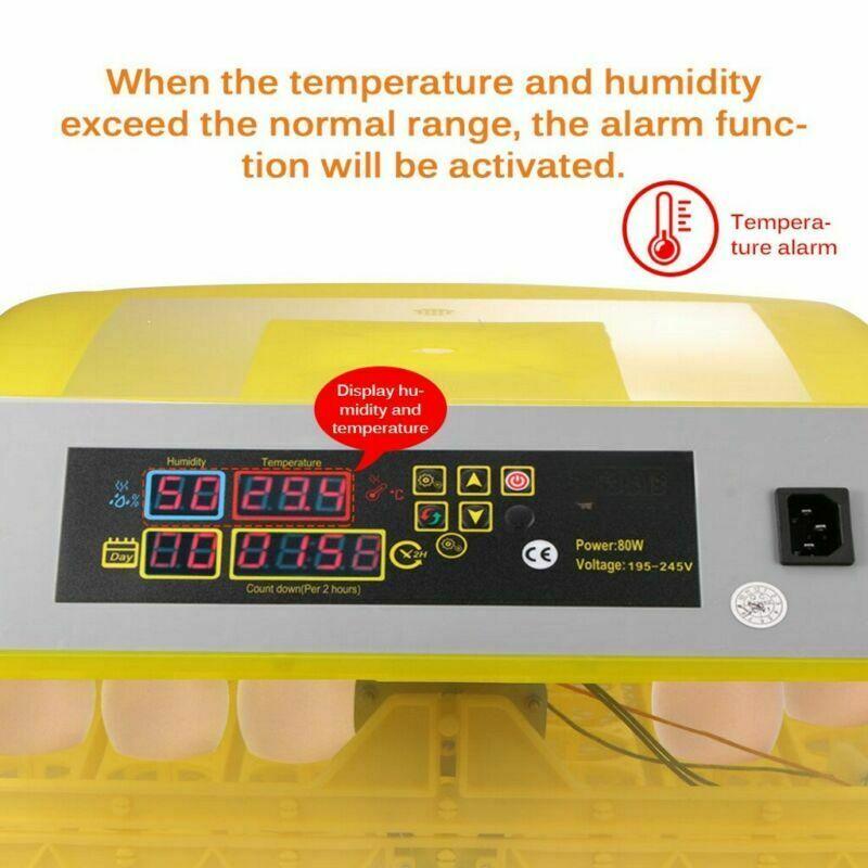 100W Automatic Eggs Incubator Brooder Bird Quail Chick Hatchery Incubator Poultry Hatcher Turner Farm Incubation Tools AC110V/220V  50/60HZEU/US