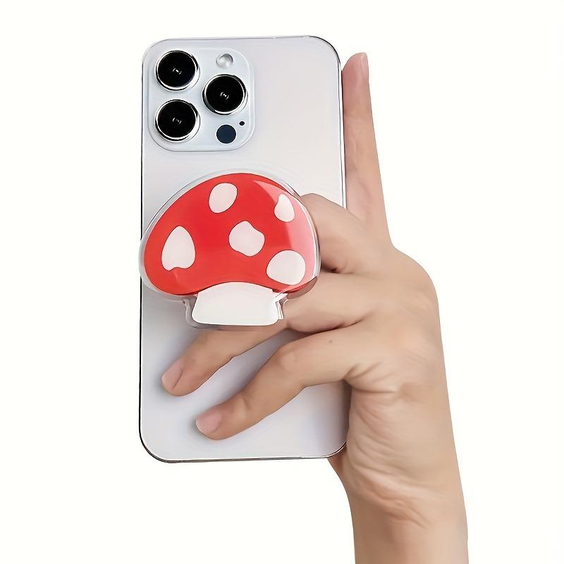 Cute Mushroom Folding Expandable Mobile Phone Grip Holder Socket Pocket Support for iPhone Finger Ring Griptok Expanding Stand