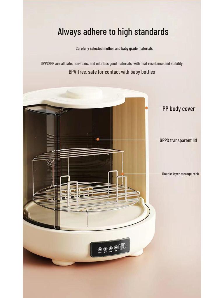 Baby Bottle UV Sterilizer & Dryer - 2-in-1 Storage & Cleaning Cabinet