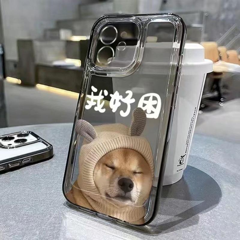 Shiba Inu cat is suitable for Apple 11promax mobile phone case 11/11/11 all-inclusive xs/xr soft 1/1plus creative