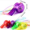 Vibranted LED Light Up Whistles 6 Pack Plastic Cheering Tools for Night Event Festival Celebration