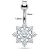 Crystal Dangling Heart Zircon Stainless Steel Navel Belly Button Piercing Jewelry For Women