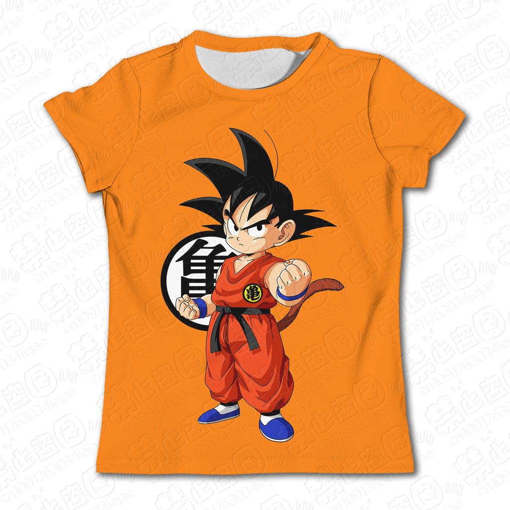 Dragon Ball T Shirt Dzieci Topy Tee Anime Figures Son Goku Super Saiyan T-shirt Chłopięce T-shirty Dziecięce Ubrania Lato Krótki Rękaw