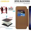 For Samsung Galaxy S24 Case Compatible with MagSafe RFID Blocking Card Holder Leather Phone Cover