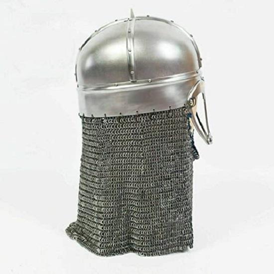 Steel Medieval Roa Bascinet Helmet 18 Gauge Knight Viking Helmet