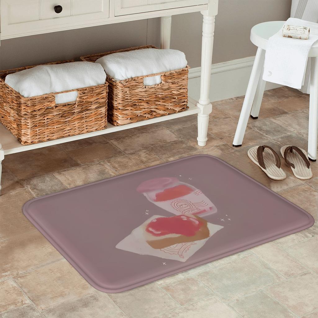 1PC Jar and pastry Kitchen Rug Non-Slip Door Mats Pop design Bathroom Rug Bath Mat Carpet for Home Sink Laundry Decor