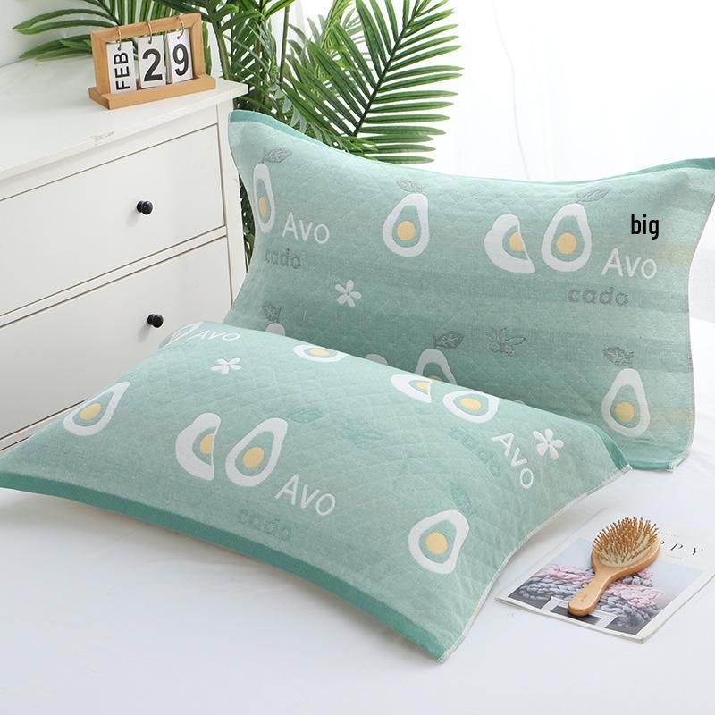 Three-Layer Gauze Cotton Pillowcases: Dirt-Resistant, Mite-Proof, Soft, Thickened, No Pilling or Shedding.