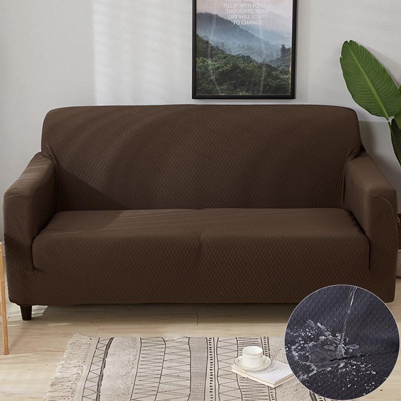 Simple Japanese and Korean Waterproof Cover Elastic Sofa Cover Solid Color Sofa Cover  Full Cover Fabric Sofa Release  Full Cover Seat Cushion Cover