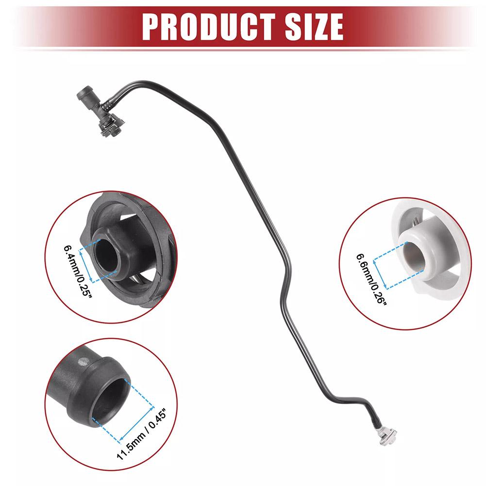 Automobile Parts Coolant Radiator Hose As Picture Shows Stable Characteristics Black Plastic Design Easy Installation