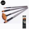Acrylic & Watercolor Brush Set: Nylon Liners, Fan, & Outlining Brushes